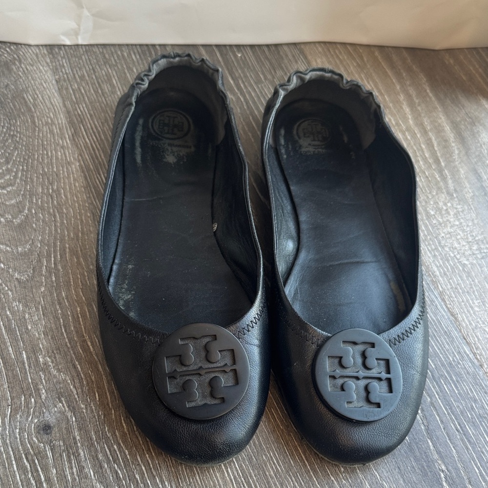Tory Burch Minnie Black Ballet Flats